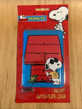 Peanuts Snoopy Joe Cool Light Switch Plate Cover - 3.5"x5" Red & Blue